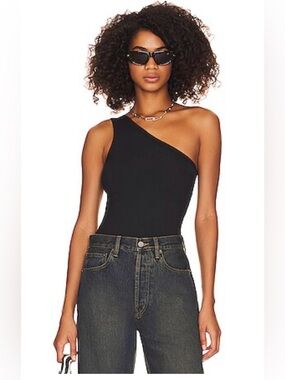 SPANX Suit Yourself Ribbed One Shoulder Bodysuit Classic Black XL Sold Out NWT